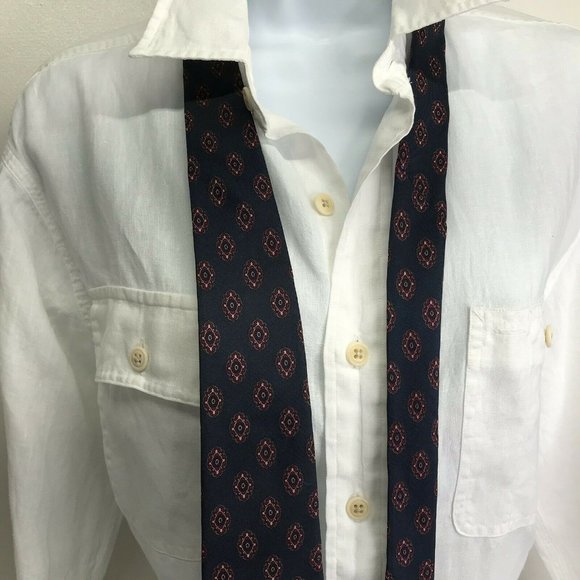 Christian Dior Blue 3.5" x 58" Diamond Print - Picture 3 of 8